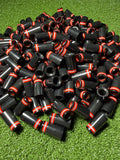 Premium Golf Ferrules – Black, Silver and Red Taper Tip Iron Ferrules - 10 Pack